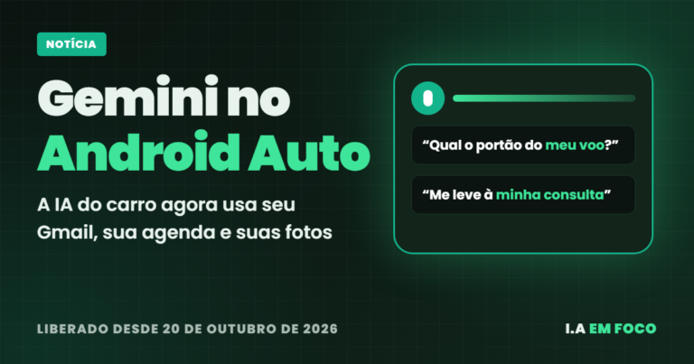 Gemini no Android Auto: IA agora usa seu Gmail e sua agenda