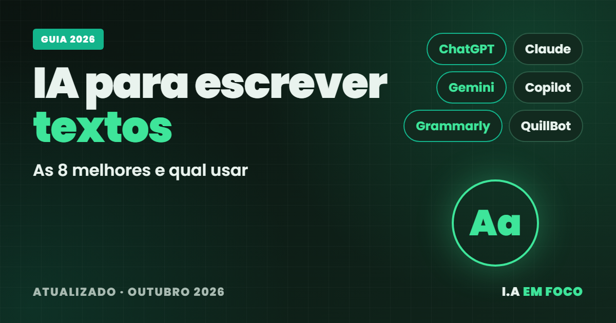 IA para escrever textos em 2026: as 8 melhores ferramentas, do ChatGPT ao QuillBot