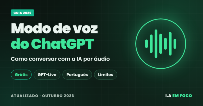 Modo de voz do ChatGPT: como conversar por áudio (2026)