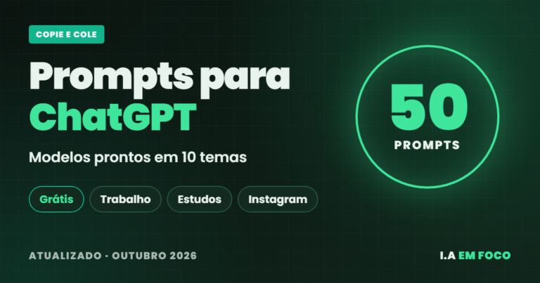 Prompts para ChatGPT: 50 modelos prontos para copiar (2026)